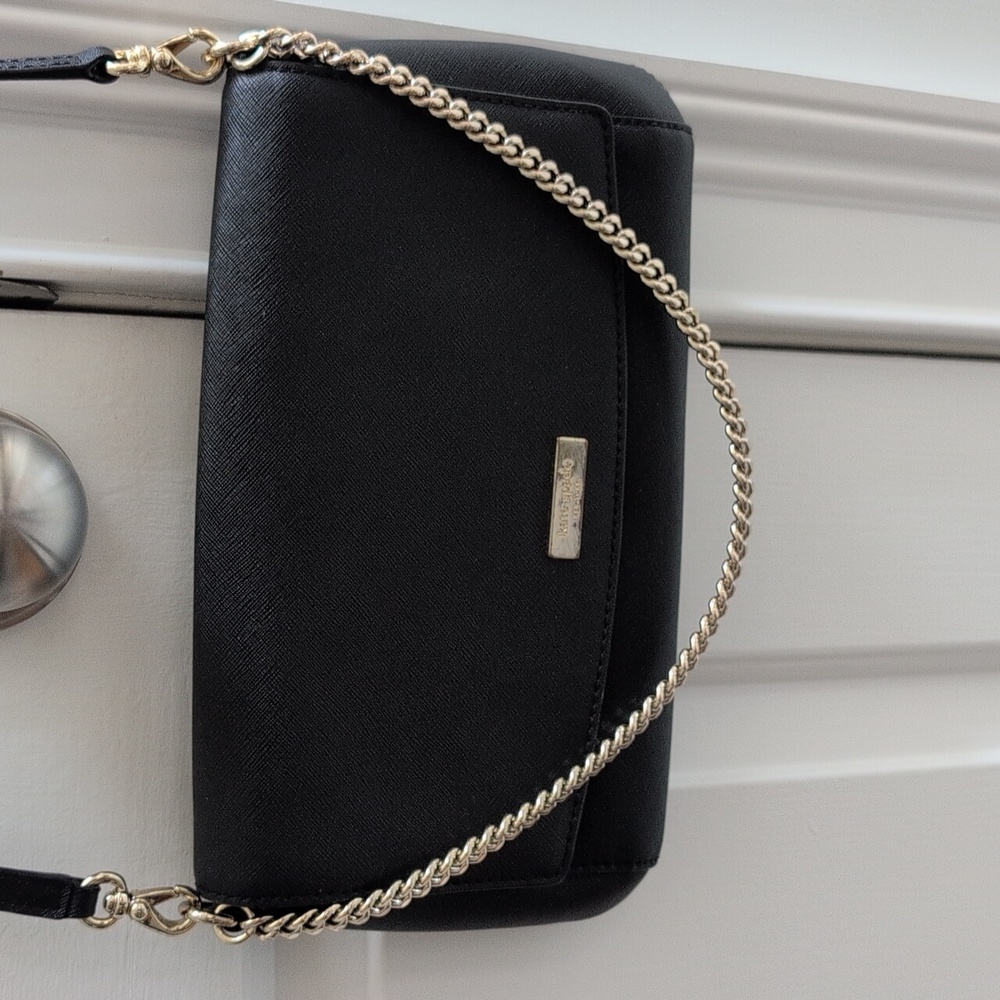 Kate Spade Black Saffiano Leather Crossbody Bag EUC - Picture 3 of 8